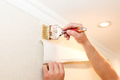 Pose de papier peint en Côte-d'Or — revêtements muraux et toiles de verre